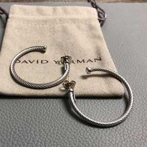 David Yurman Cable Hoop Earrings in Sterling Silver